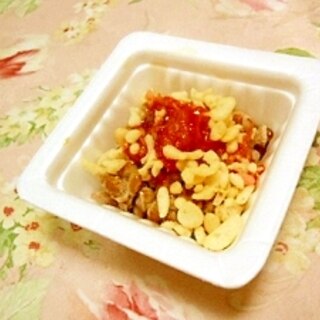 サクサク❤キムチと蜂蜜天かす納豆❤